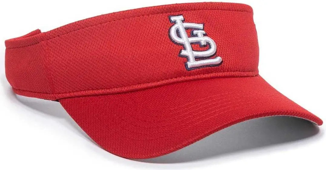 OC Sports MLB-185 Traditional Visor - St. Louis Cardinals - Red / One Size Fits Most