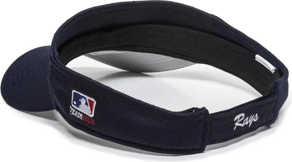 OC Sports MLB-185 Traditional Visor - Tampa Bay Rays - Navy / One Size Fits Most