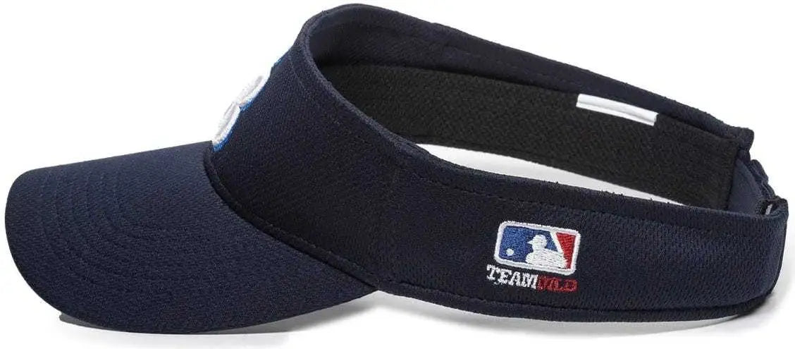 OC Sports MLB-185 Traditional Visor - Tampa Bay Rays - Navy / One Size Fits Most