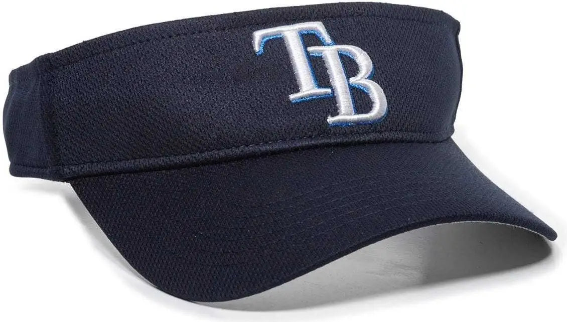 OC Sports MLB-185 Traditional Visor - Tampa Bay Rays - Navy / One Size Fits Most