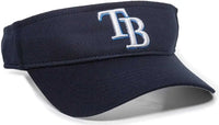 OC Sports MLB-185 Traditional Visor - Tampa Bay Rays - Navy / One Size Fits Most