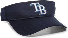 OC Sports MLB-185 Traditional Visor - Tampa Bay Rays - Navy / One Size Fits Most