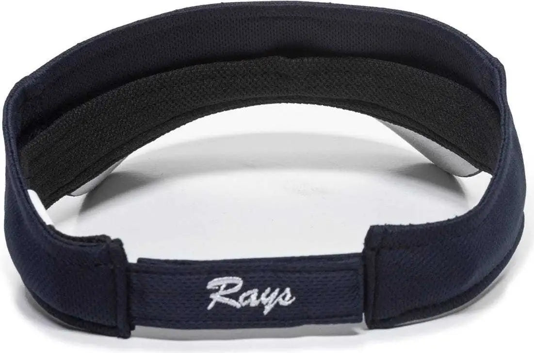 OC Sports MLB-185 Traditional Visor - Tampa Bay Rays - Navy / One Size Fits Most