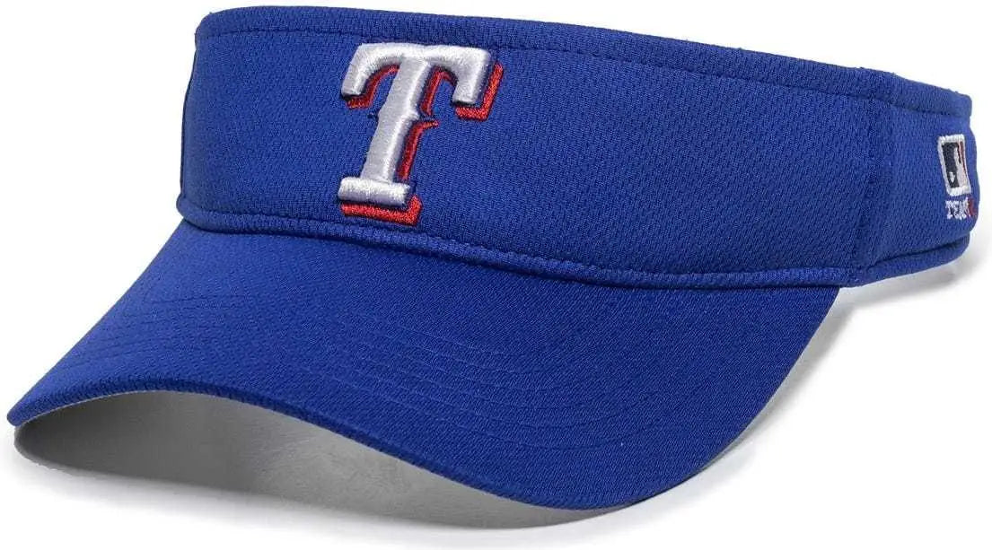 OC Sports MLB-185 Traditional Visor - Texas Rangers - Royal / One Size Fits Most