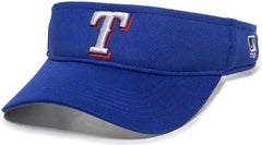 OC Sports MLB-185 Traditional Visor - Texas Rangers - Royal / One Size Fits Most