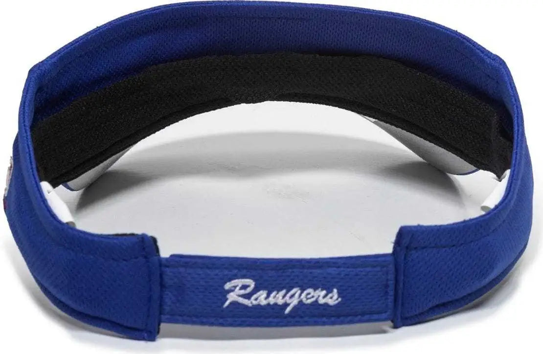 OC Sports MLB-185 Traditional Visor - Texas Rangers - Royal / One Size Fits Most