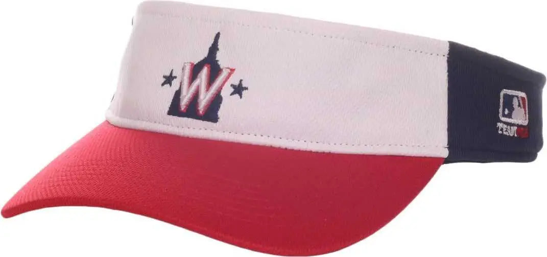 OC Sports MLB-185 Traditional Visor - Washington National - White Navy Red / One Size Fits Most