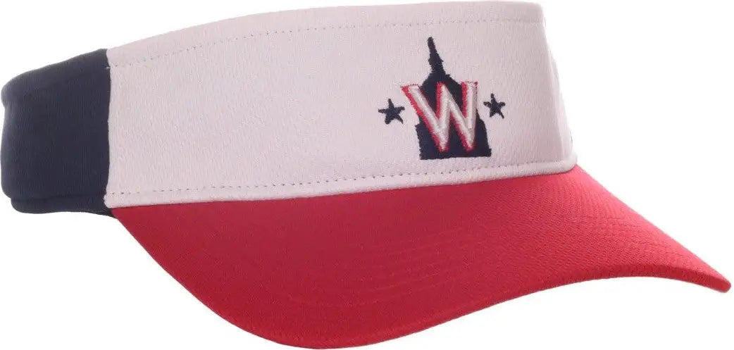 OC Sports MLB-185 Traditional Visor - Washington National - White Navy Red / One Size Fits Most