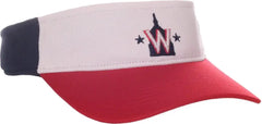 OC Sports MLB-185 Traditional Visor - Washington National - White Navy Red / One Size Fits Most