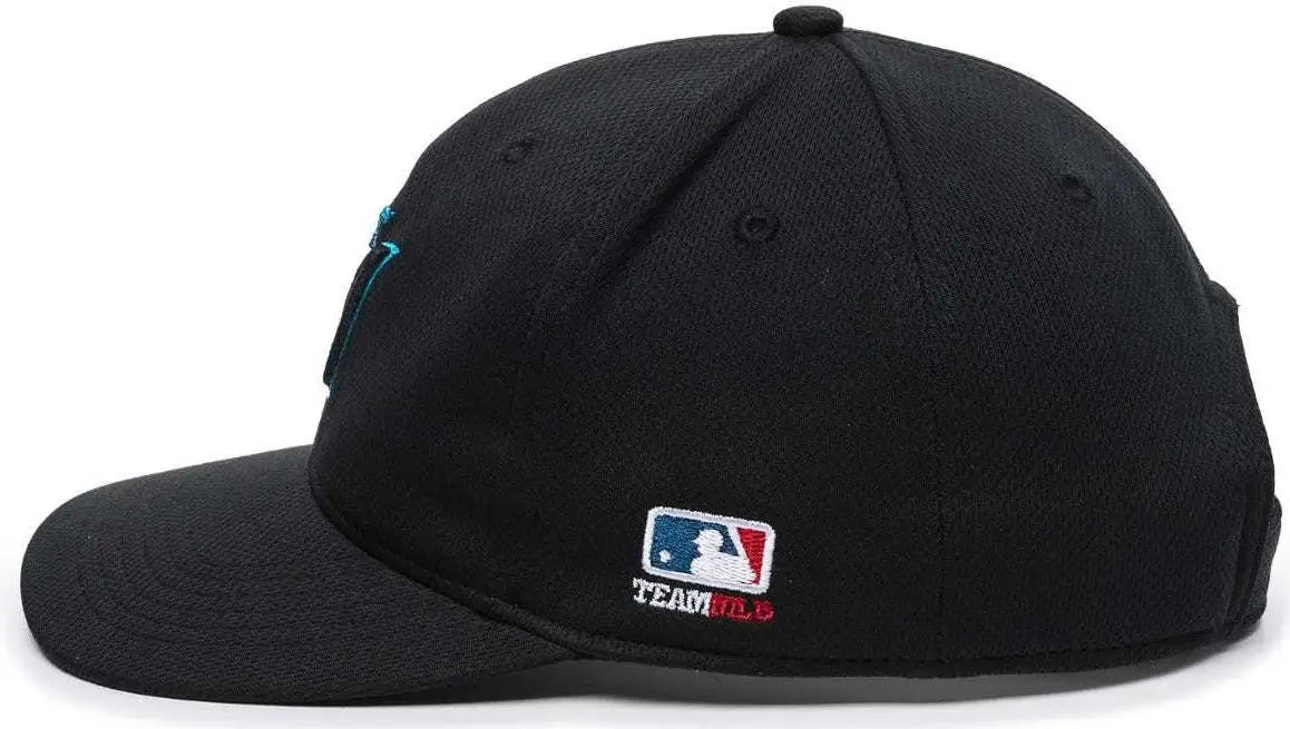 OC Sports MLB-350 MLB Polyester Baseball Adjustable Cap - Miami Marlins Home & Road