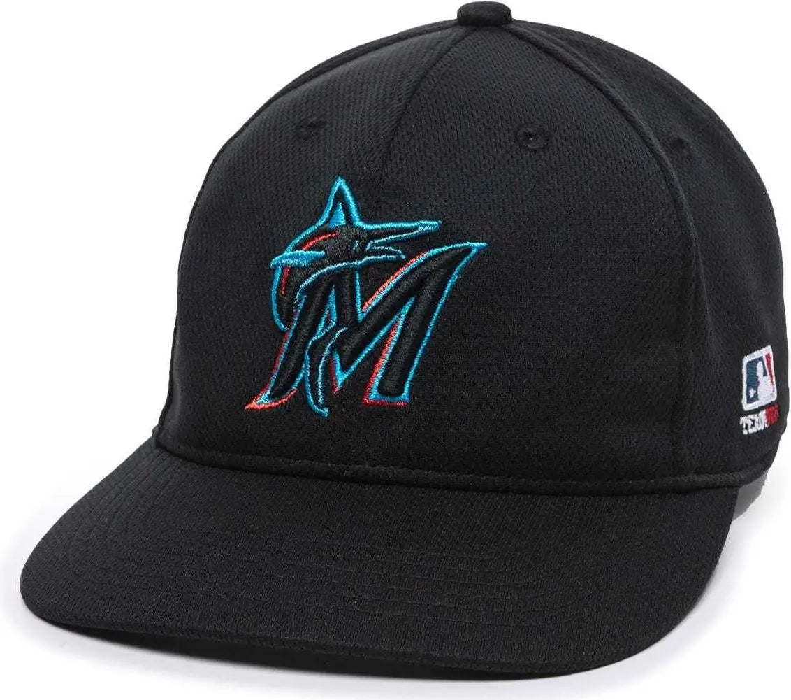 OC Sports MLB-350 MLB Polyester Baseball Adjustable Cap - Miami Marlins Home & Road