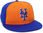 OC Sports MLB-400 MLB Mesh Baseball Cap - New York Mets Colorblock - Orange Royal / 6 3/8’’ - 7’’