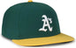 OC Sports MLB-450 Performance Baseball Cap - Oakland Athletics - Forest Gold / 6 3/8’’ - 7’’