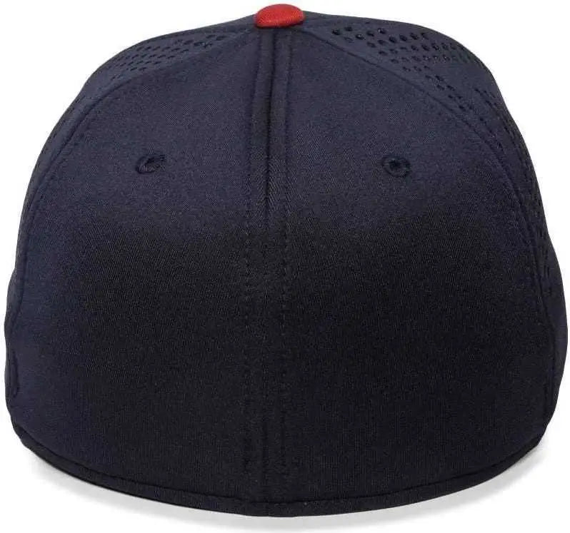 OC Sports MLB-600 Perforated Stretchfit Baseball Cap - Atlanta Braves