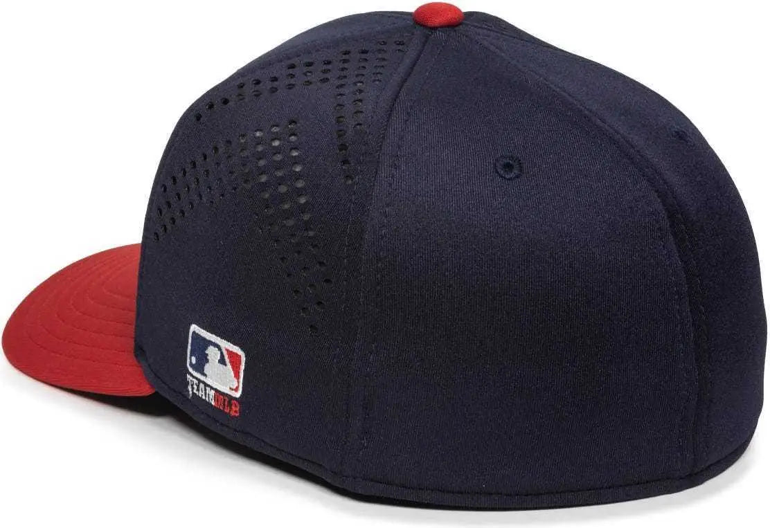 OC Sports MLB-600 Perforated Stretchfit Baseball Cap - Atlanta Braves