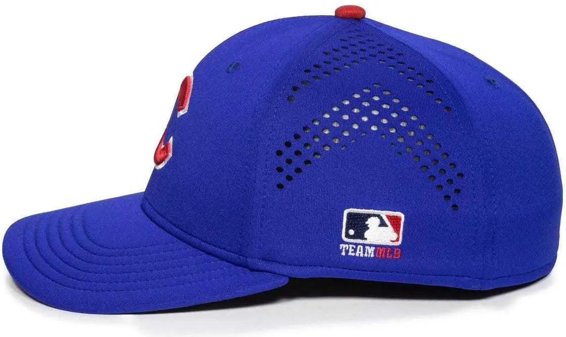 OC Sports MLB-600 Perforated Stretchfit Baseball Cap - Chicago Cubs