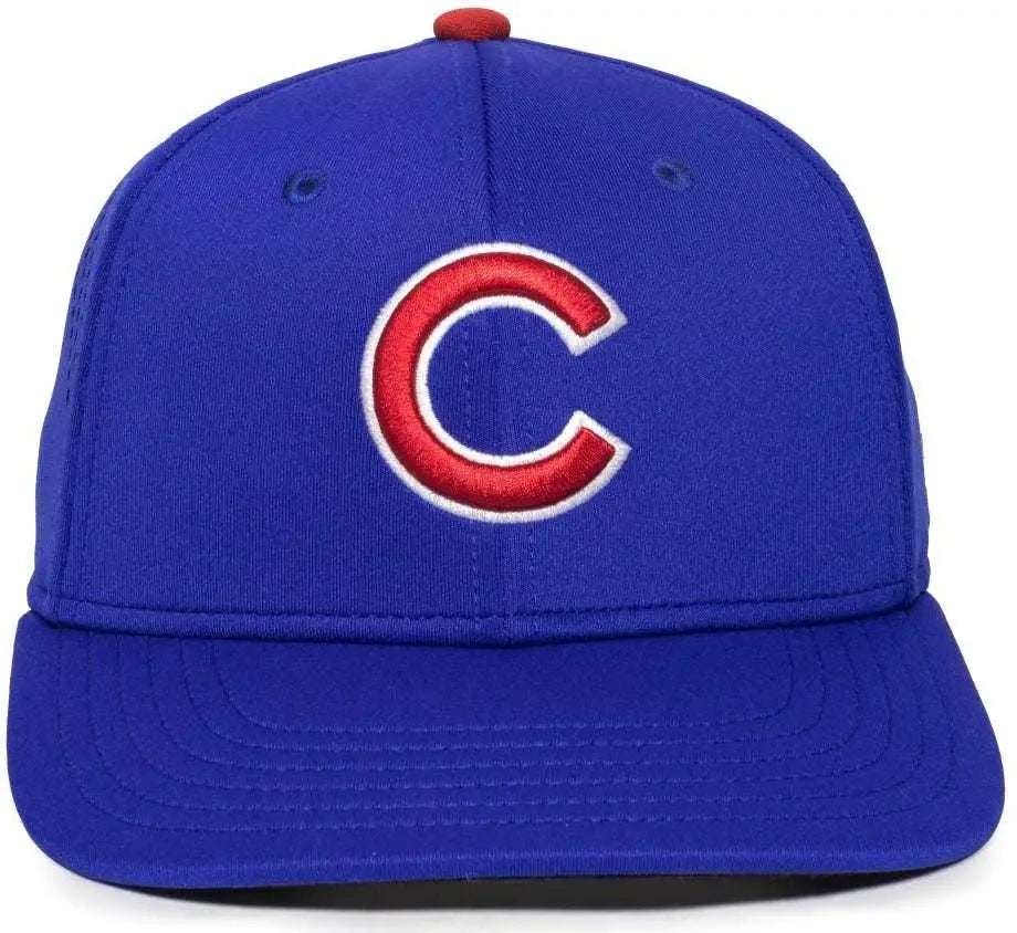OC Sports MLB-600 Perforated Stretchfit Baseball Cap - Chicago Cubs