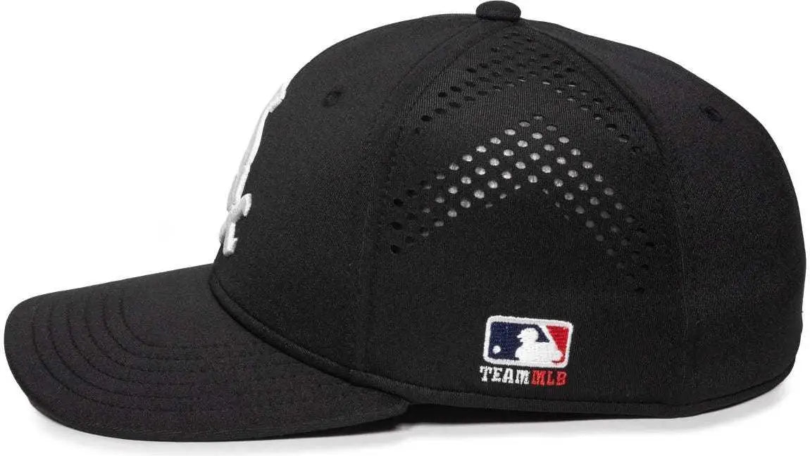 OC Sports MLB-600 Perforated Stretchfit Baseball Cap - Chicago White Sox