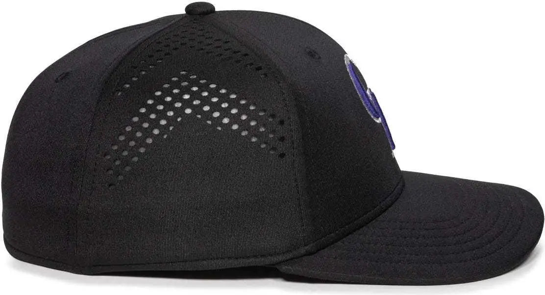 OC Sports MLB-600 Perforated Stretchfit Baseball Cap - Colorado Rockies