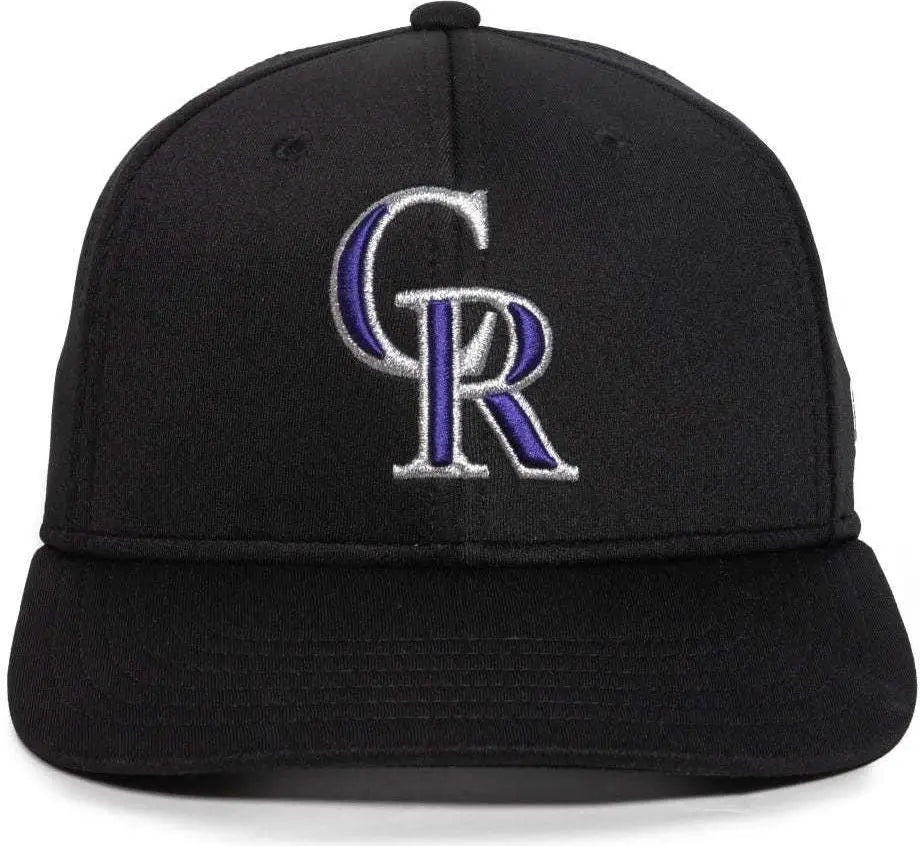 OC Sports MLB-600 Perforated Stretchfit Baseball Cap - Colorado Rockies