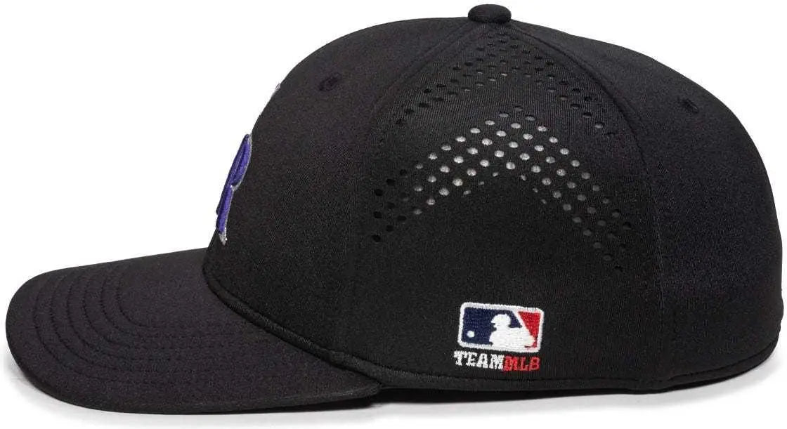 OC Sports MLB-600 Perforated Stretchfit Baseball Cap - Colorado Rockies