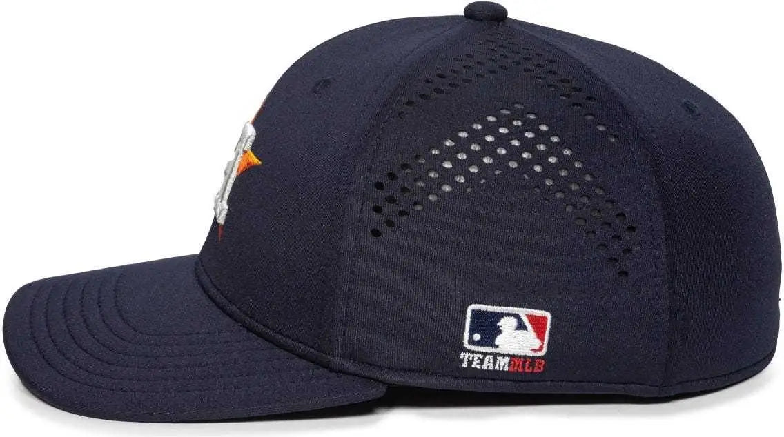 OC Sports MLB-600 Perforated Stretchfit Baseball Cap - Houston Astros