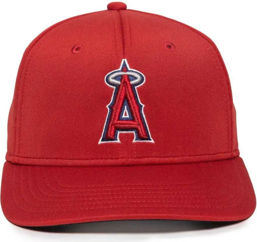 OC Sports MLB-600 Perforated Stretchfit Baseball Cap - Los Angeles Angels