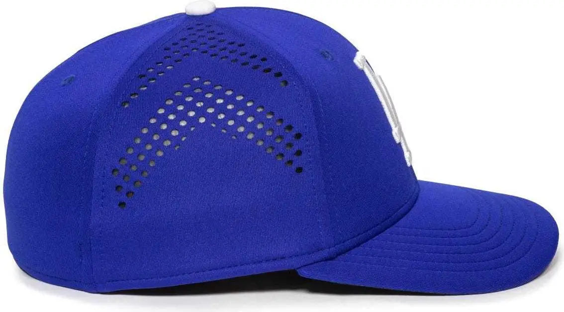 OC Sports MLB-600 Perforated Stretchfit Baseball Cap - Los Angeles Dodgers