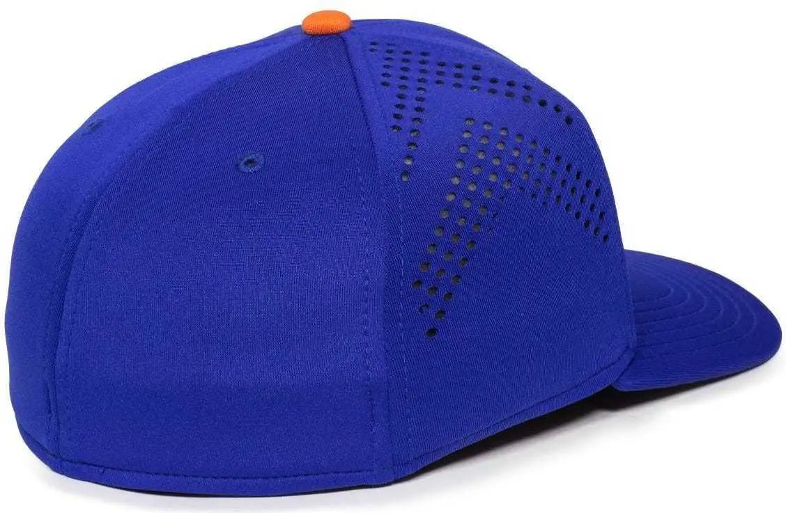 OC Sports MLB-600 Perforated Stretchfit Baseball Cap - New York Mets