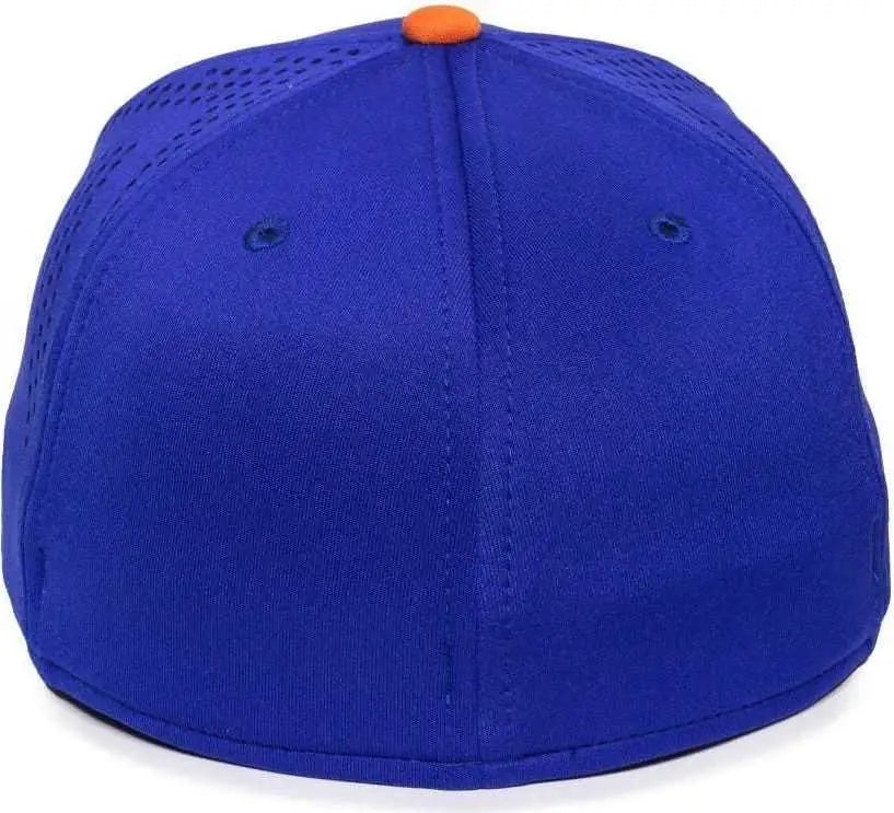 OC Sports MLB-600 Perforated Stretchfit Baseball Cap - New York Mets