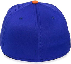 OC Sports MLB-600 Perforated Stretchfit Baseball Cap - New York Mets