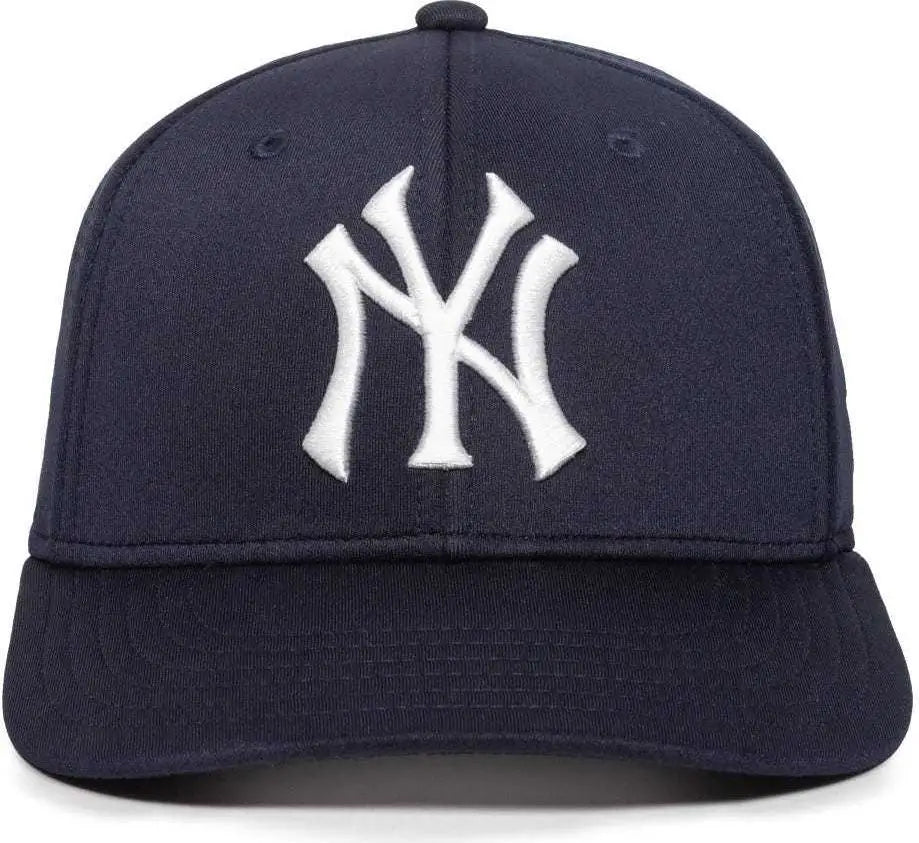 OC Sports MLB-600 Perforated Stretchfit Baseball Cap - New York Yankees