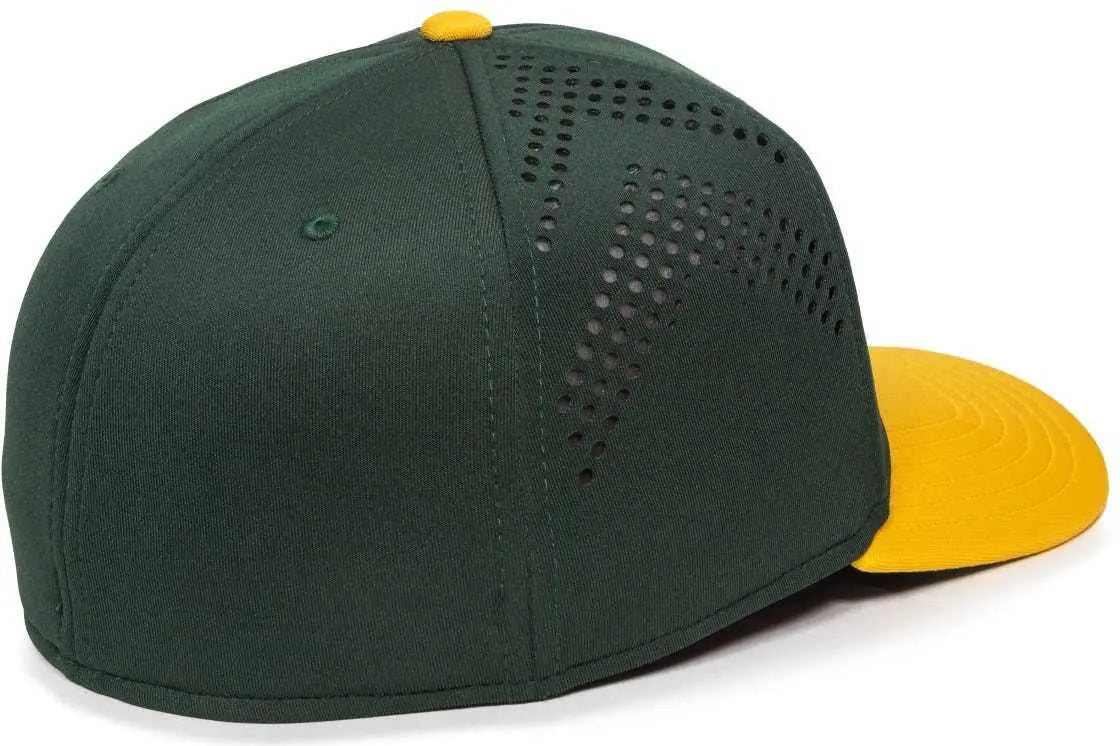 OC Sports MLB-600 Perforated Stretchfit Baseball Cap - Oakland Athletics