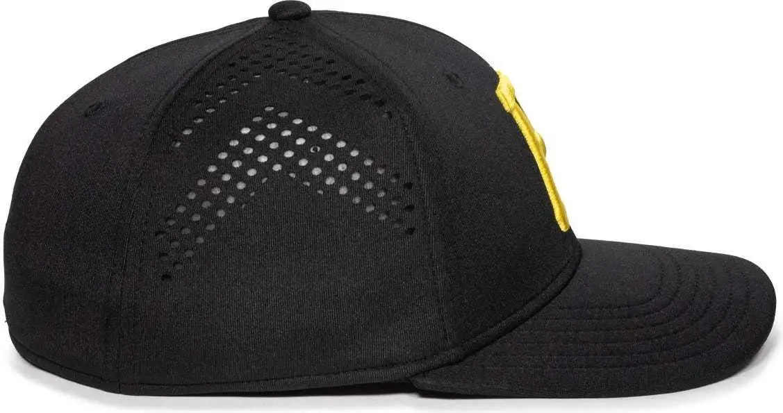 OC Sports MLB-600 Perforated Stretchfit Baseball Cap - Pittsburgh Pirates