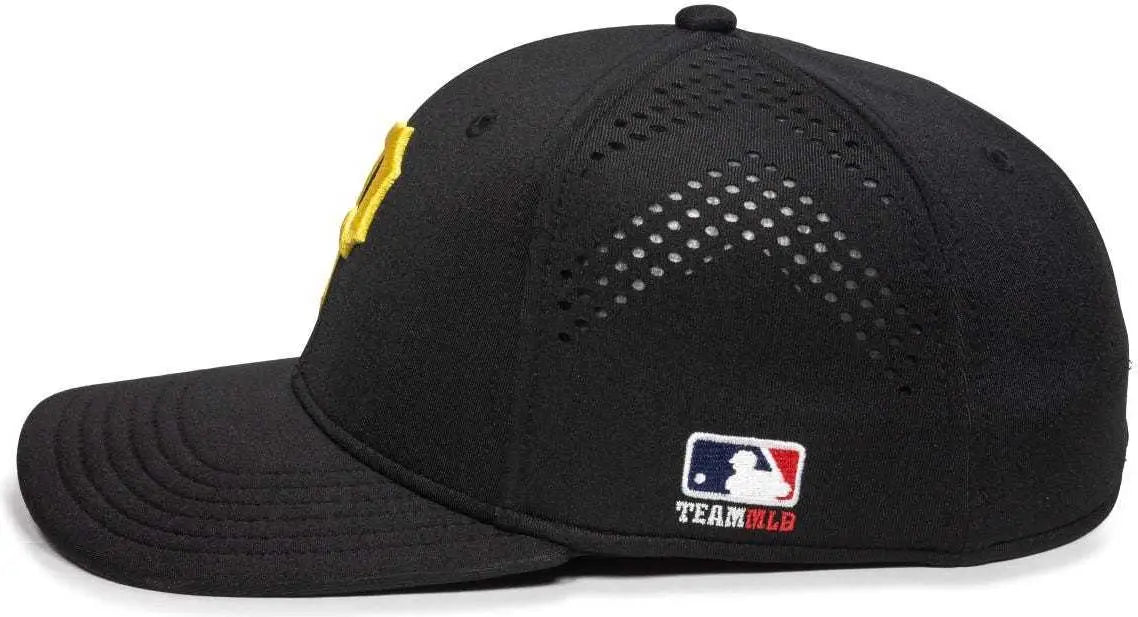 OC Sports MLB-600 Perforated Stretchfit Baseball Cap - Pittsburgh Pirates