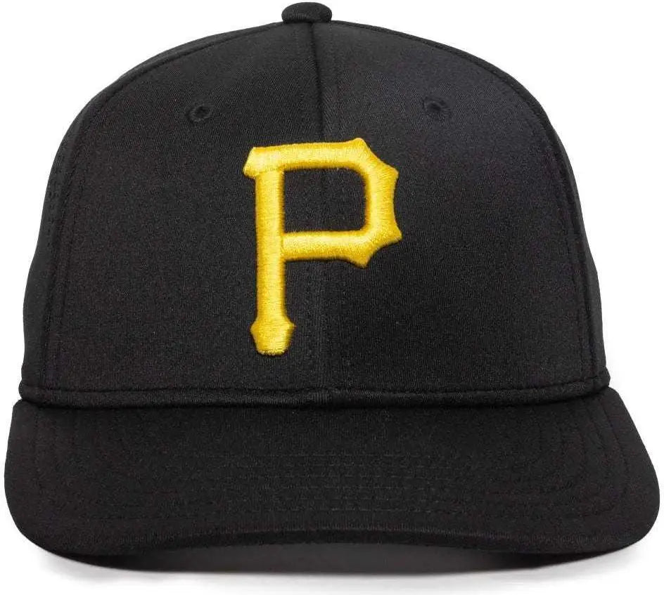 OC Sports MLB-600 Perforated Stretchfit Baseball Cap - Pittsburgh Pirates