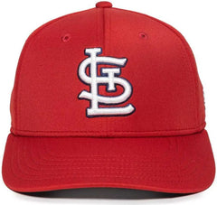OC Sports MLB-600 Perforated Stretchfit Baseball Cap - St. Louis Cardinals