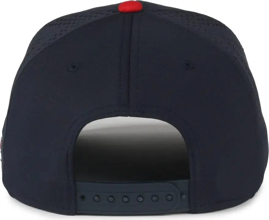 OC Sports MLB-650 Performance Snapback Baseball Cap - Atlanta Braves - Navy Red / One Size Fits Most