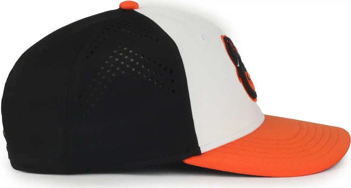 OC Sports MLB-650 Performance Snapback Baseball Cap - Baltimore Orioles - Black Orange / One Size Fits Most