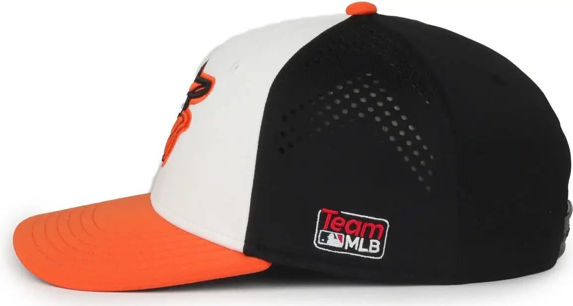 OC Sports MLB-650 Performance Snapback Baseball Cap - Baltimore Orioles - Black Orange / One Size Fits Most