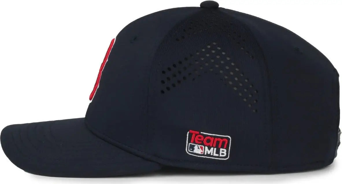 OC Sports MLB-650 Performance Snapback Baseball Cap - Boston Red Sox - Navy / One Size Fits Most