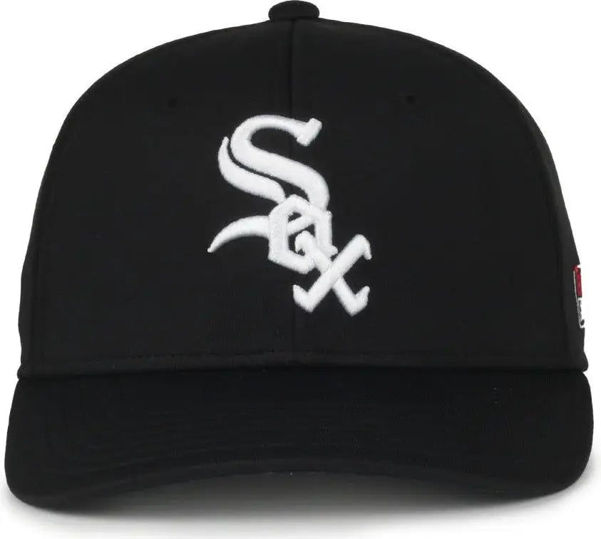OC Sports MLB-650 Performance Snapback Baseball Cap - Chicago White Sox - Black / One Size Fits Most
