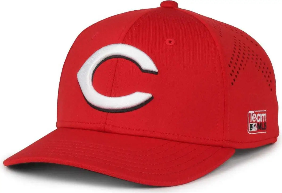 OC Sports MLB-650 Performance Snapback Baseball Cap - Cincinnati Reds Red - Navy Red / One Size Fits Most