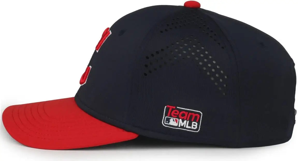 OC Sports MLB-650 Performance Snapback Baseball Cap - Cleveland Guardians - Black / One Size Fits Most