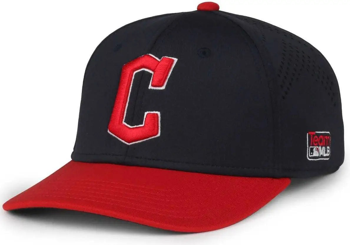 OC Sports MLB-650 Performance Snapback Baseball Cap - Cleveland Guardians - Black / One Size Fits Most