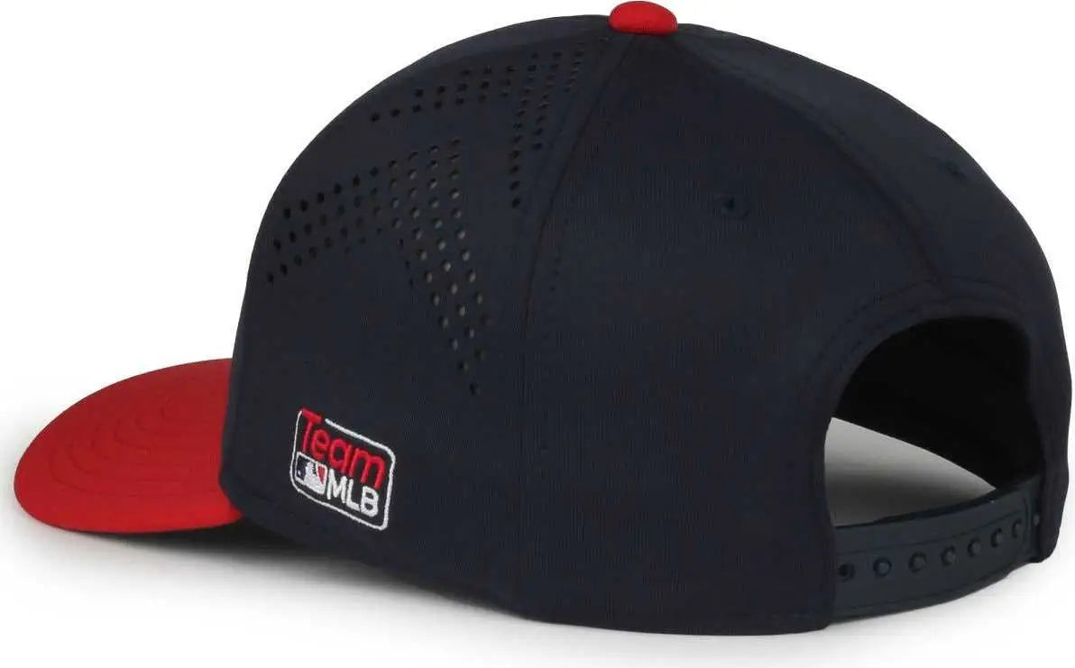 OC Sports MLB-650 Performance Snapback Baseball Cap - Cleveland Guardians - Black / One Size Fits Most