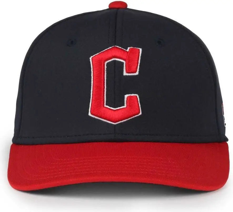 OC Sports MLB-650 Performance Snapback Baseball Cap - Cleveland Guardians - Black / One Size Fits Most