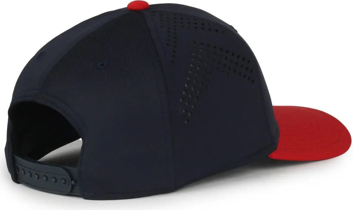 OC Sports MLB-650 Performance Snapback Baseball Cap - Cleveland Guardians - Black / One Size Fits Most