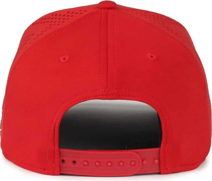 OC Sports MLB-650 Performance Snapback Baseball Cap - Los Angeles Angels - Red / One Size Fits Most