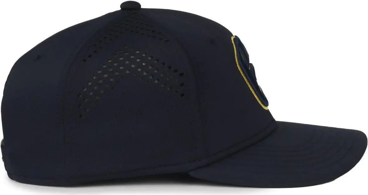 OC Sports MLB-650 Performance Snapback Baseball Cap - Milwaukee Brewers - Navy / One Size Fits Most